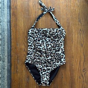 Women’s Leopard Print One Piece Swimsuit Size 8